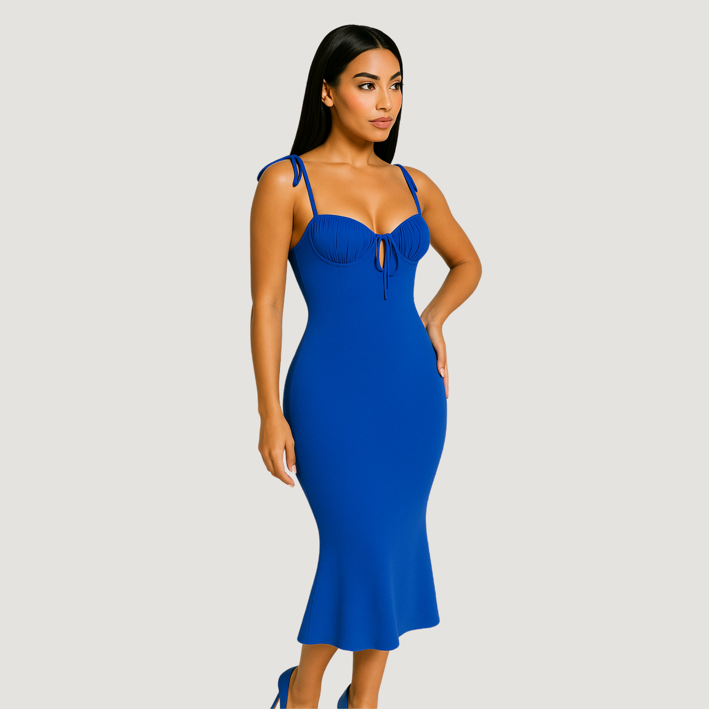 Hawaii Blue Midi Dress.