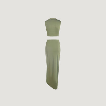 Geneve Khaki Maxi Dress.