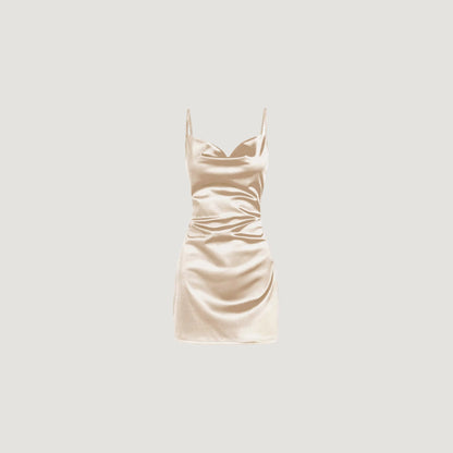 After Hrs Pale Gold Mini Dress.