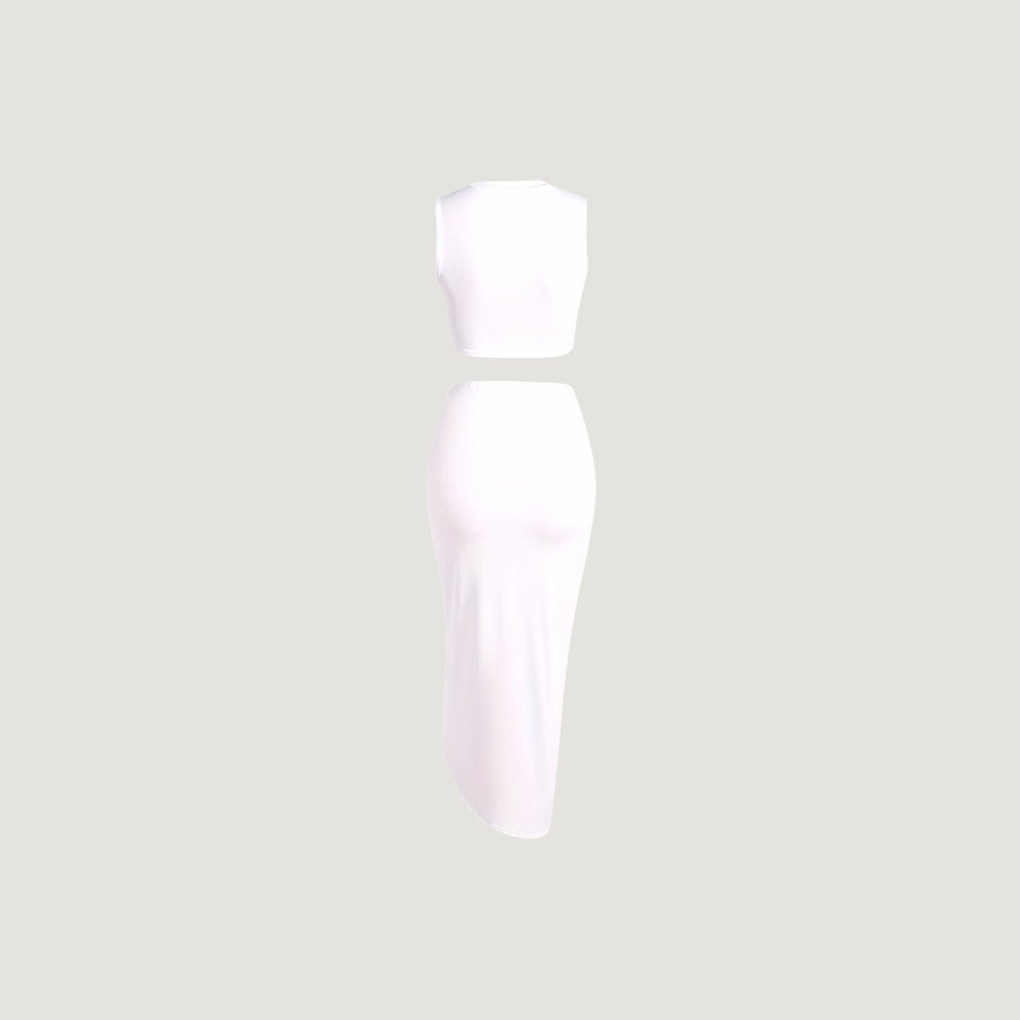 Geneve White Maxi Dress.